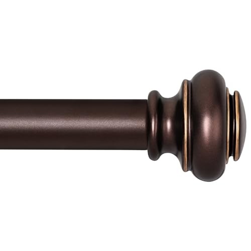 Heavy Duty Curtain Rods for Windows 66 to 120 Inches Curtain 28″-120″ Bronze