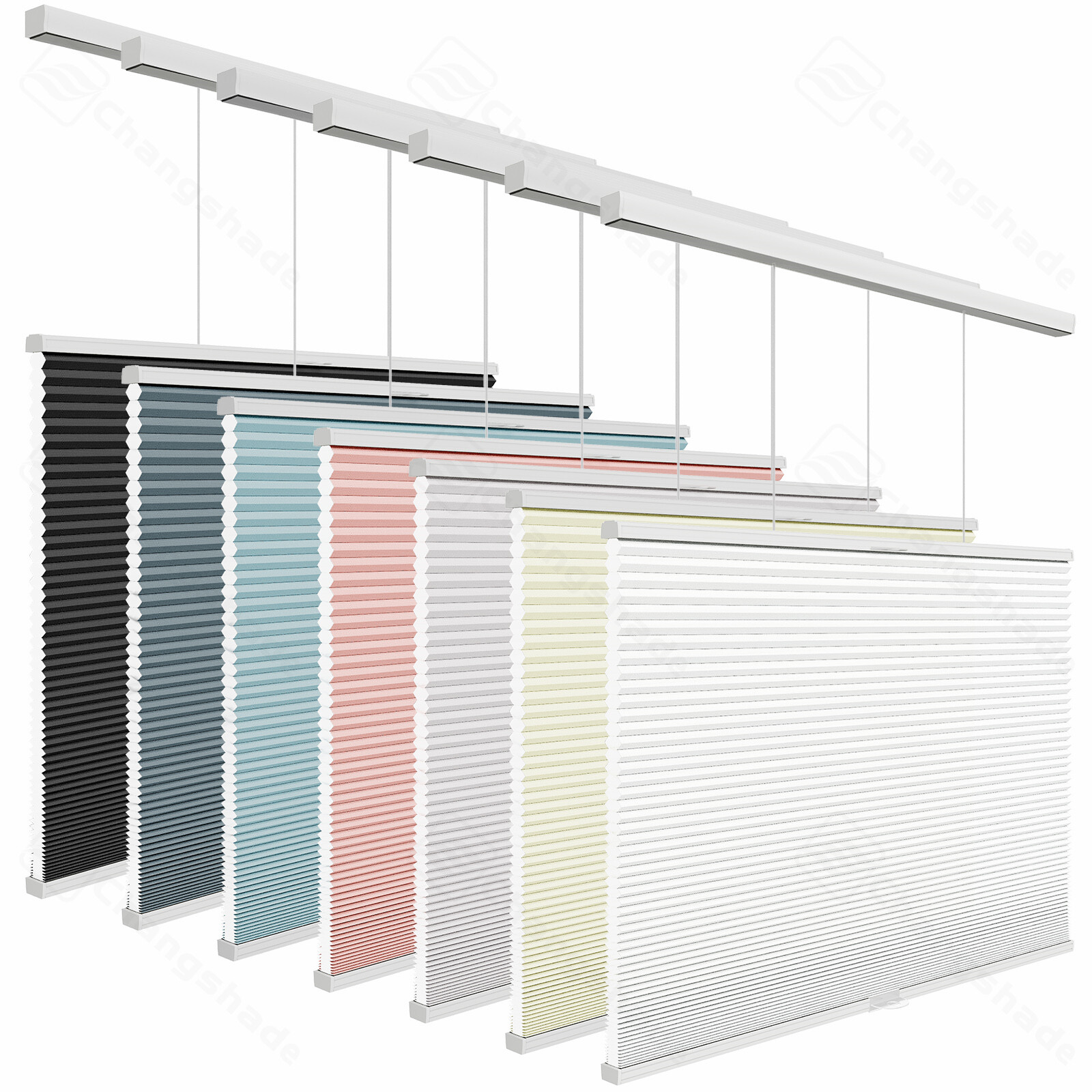 Changshade CUSTOM SIZE Cordless 38MM Blackout Top Down Bottom Up Cellular Blinds
