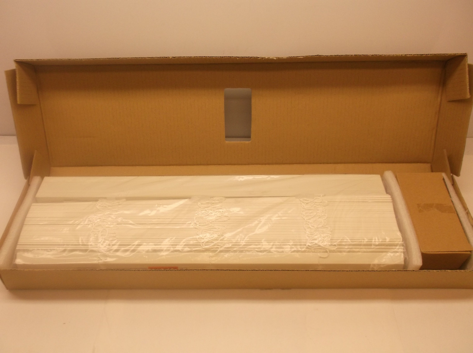 2″ Faux Wood Blinds 23 in x 60 in Alabaster (A68)