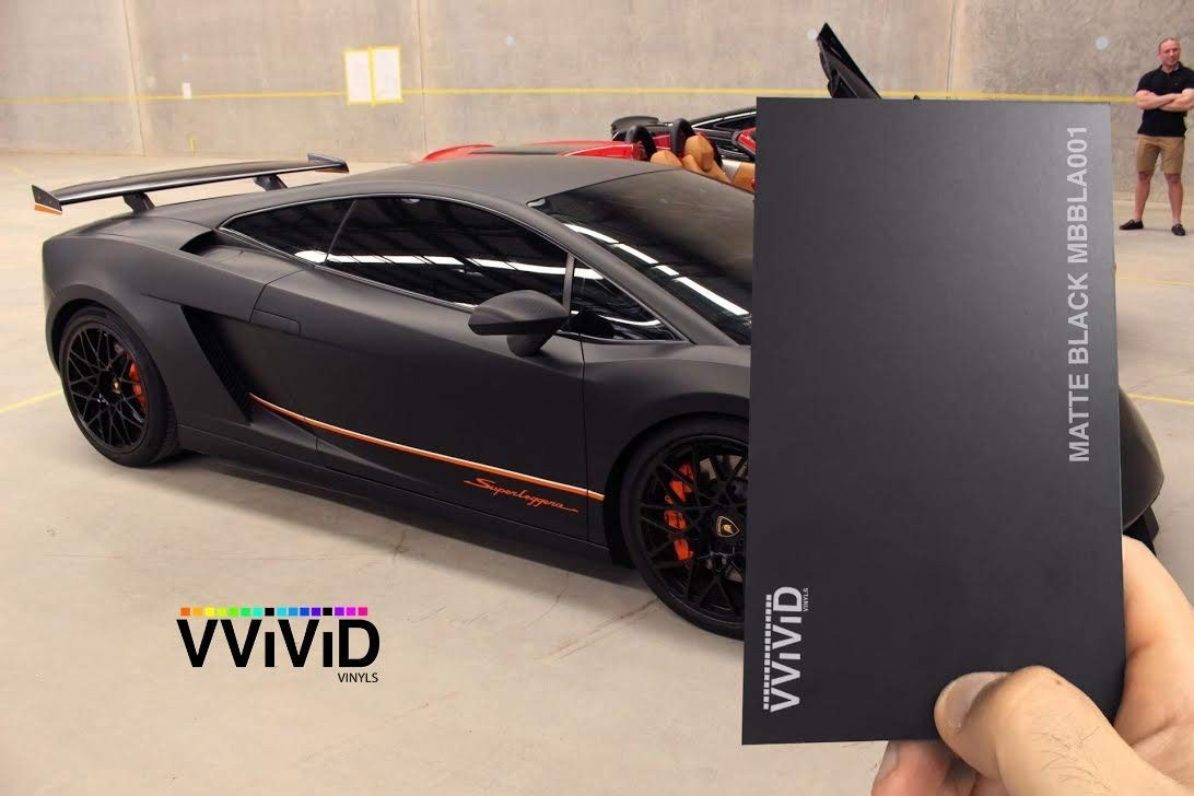 Vvivid Satin Flat Matte Stealth Jet Black 5Ft Vinyl Wrap Air Release Technology