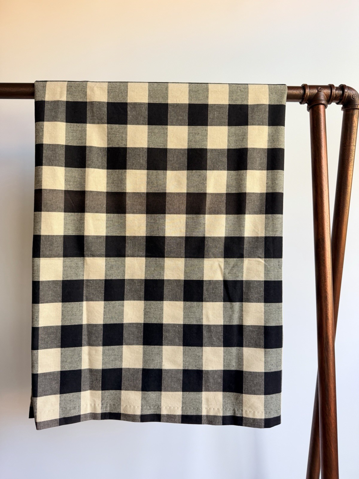 Country Curtains Set of 2 Buffalo Check Rod Pocket Panels Cotton Farmhouse 82×52