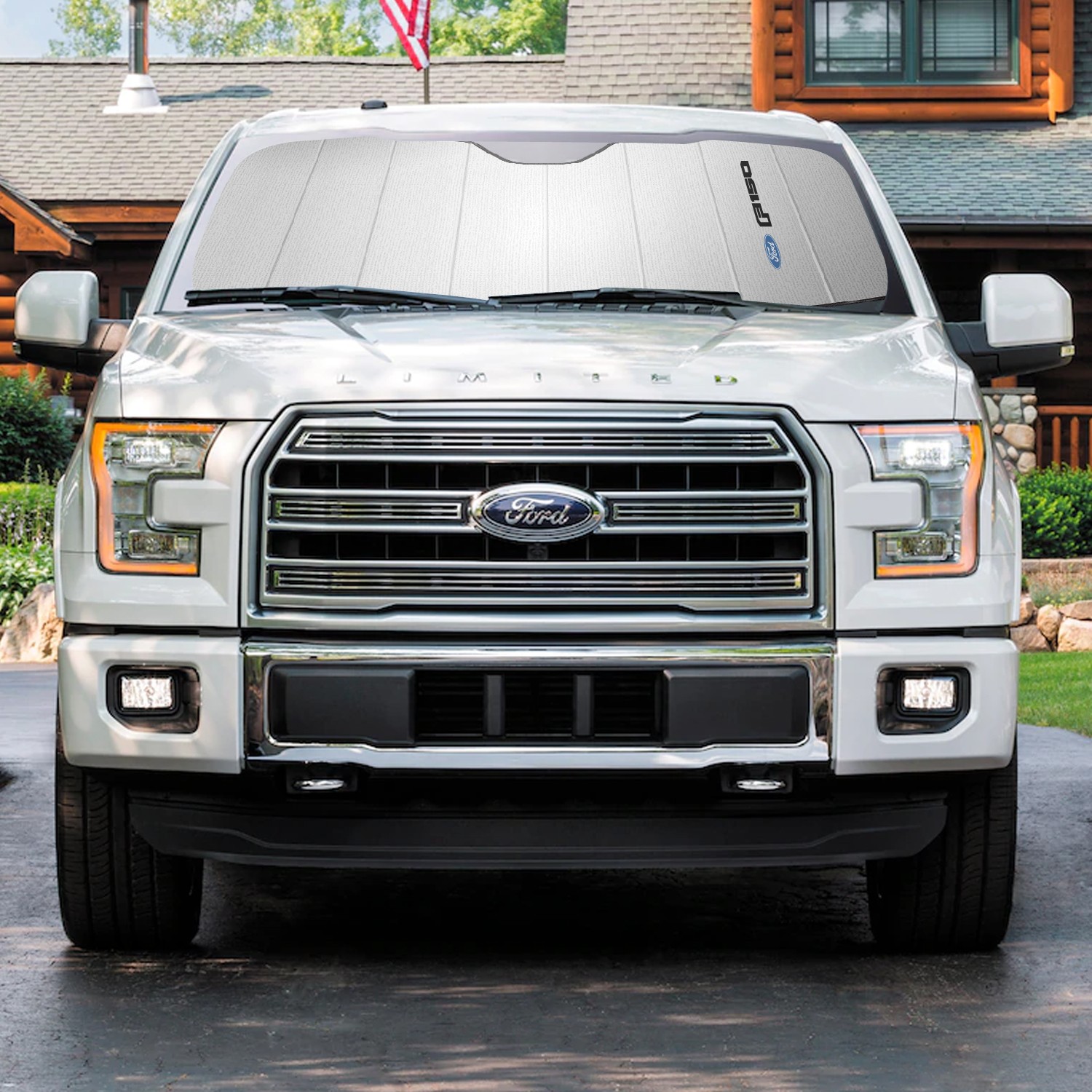 Ford F-150 2015 up Universal Fit Auto Windshield Sun Shade at Jumbo Size