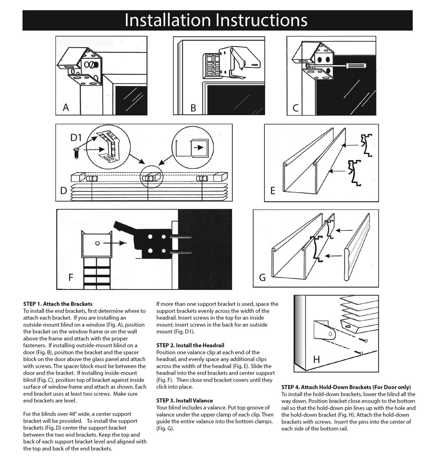 US Window And Floor 2″ Faux Wood 58.125″ W x 48″ H, Inside Mount Cordless Win…
