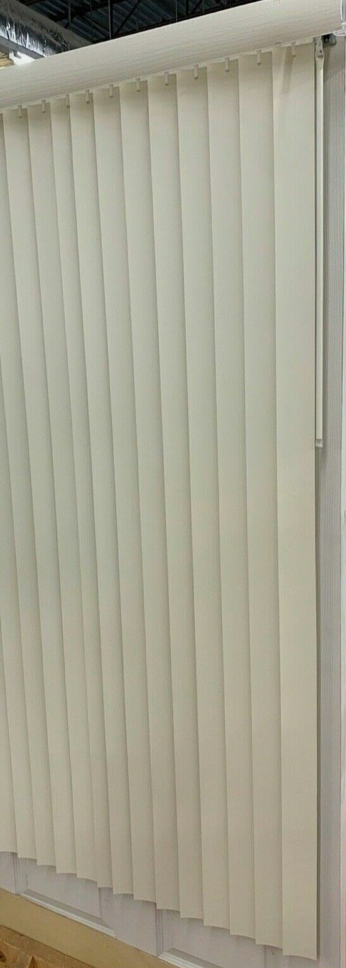 5X Vertical Vinyl WINDOW Blinds Replacement Slats 2.5″ Wide ALABASTER / CREAM