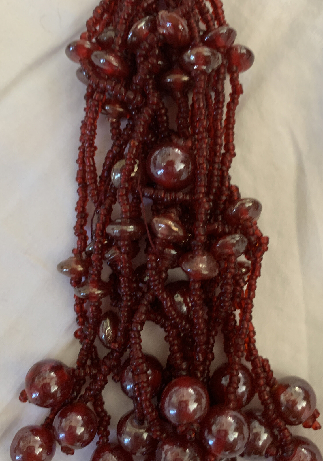 2 Curtain Drapery Hold Tie Backs Beaded Home Window Lamp Decor Festive Holiday
