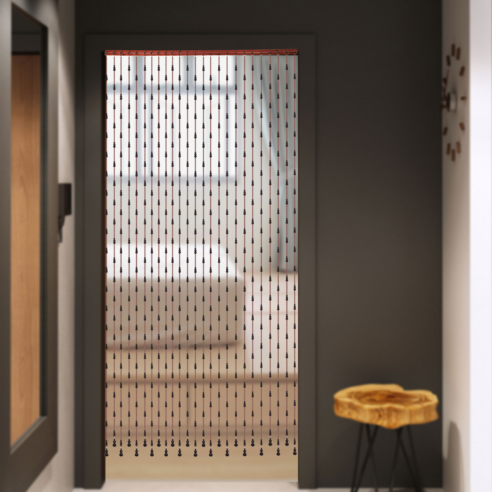 2Type Door String Door Curtain Room Wood Bamboo Dividers Beaded Window Curtains