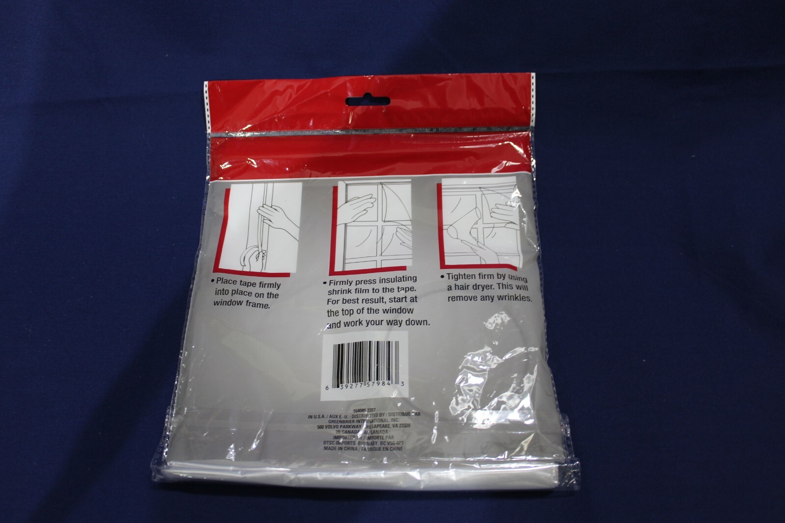 Tool Bench Hardware Window Insulation Kit – 60in x 72in Shrink Film