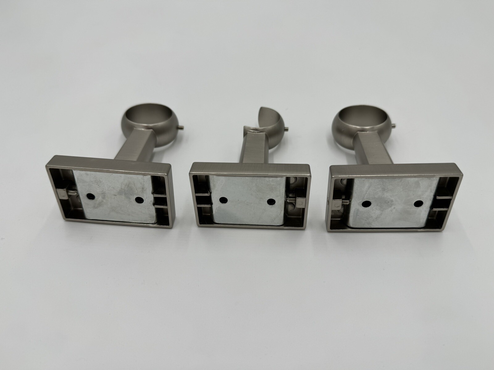 Williams Sonoma Curtain Bracket Assembly Hardware Kit Simple Barral Pewter