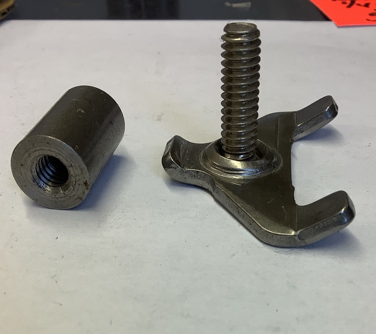 Hold Down Clips Stainless, 1/4-20 Steel Round Nut, Stainless Screw&Clip, 4034-c3