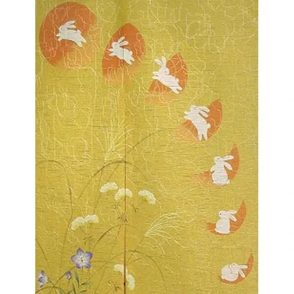 Made in JAPAN | Japanese Noren Curtain – Moon Rabbit | Traditional & Modern Gift