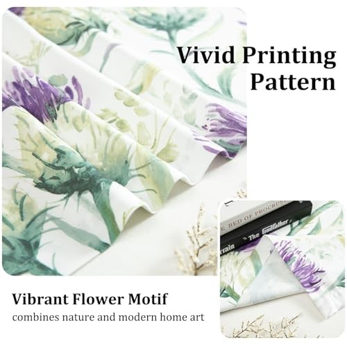 Country Valances for Bedroom Windows, Colorful 52″W x 12″L (Pack of 1) T15
