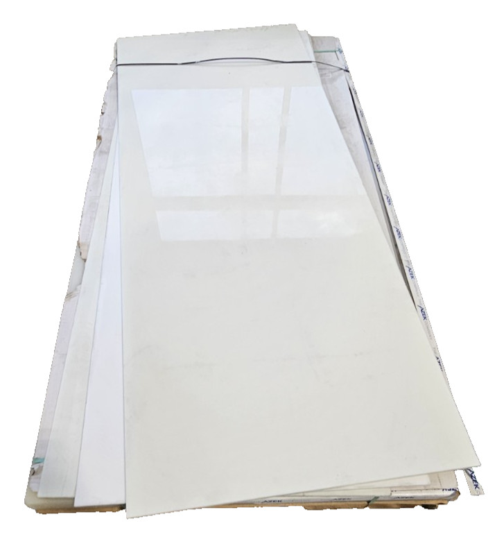 QTY 8 New Azek Acoufelt Solid Panels, 48″ x 120″ x 3/4″ PVC Trim Board UHMW