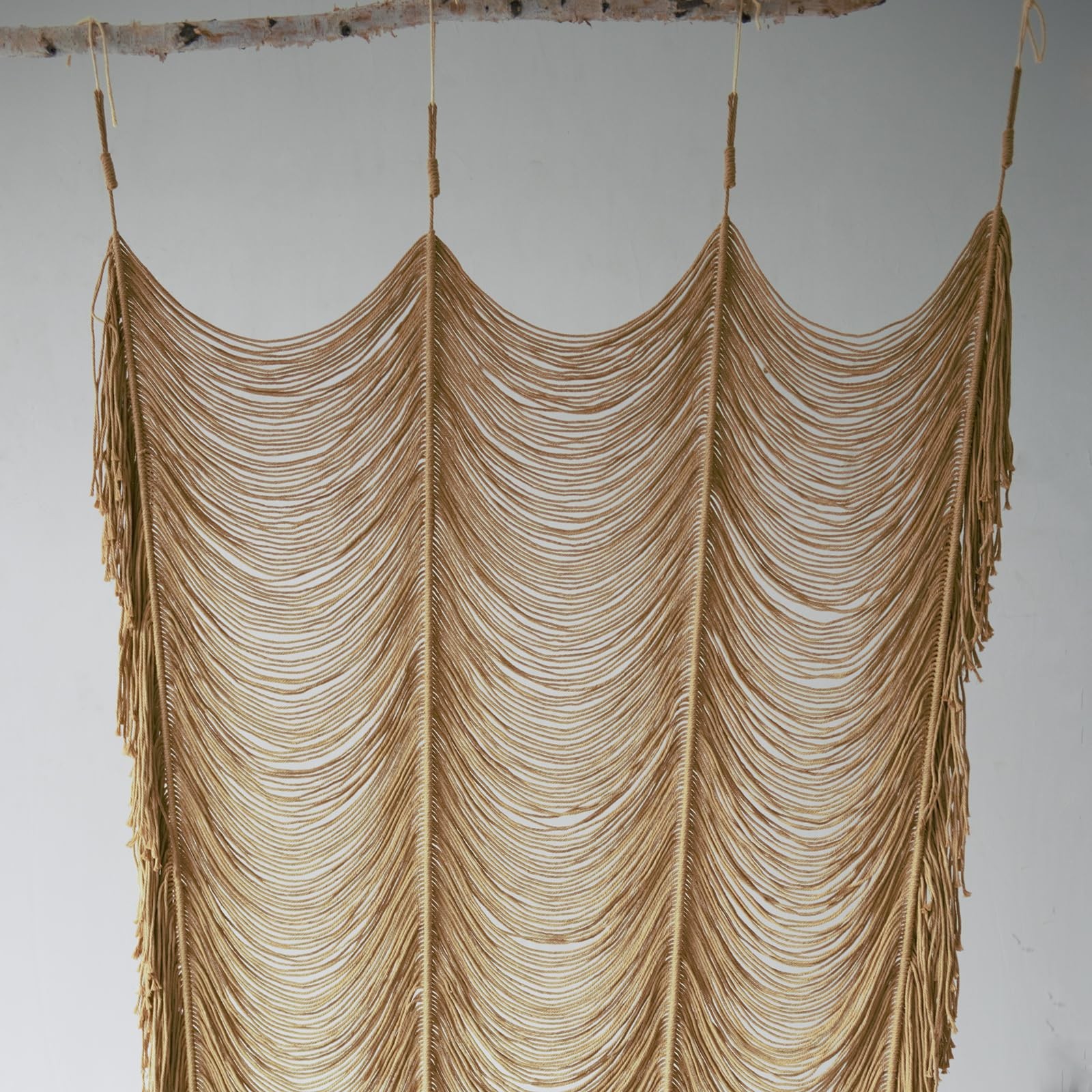 Macrame Curtain Boho Curtain Doorway Window Wall Decor Fiber Yarn Art Handwov…