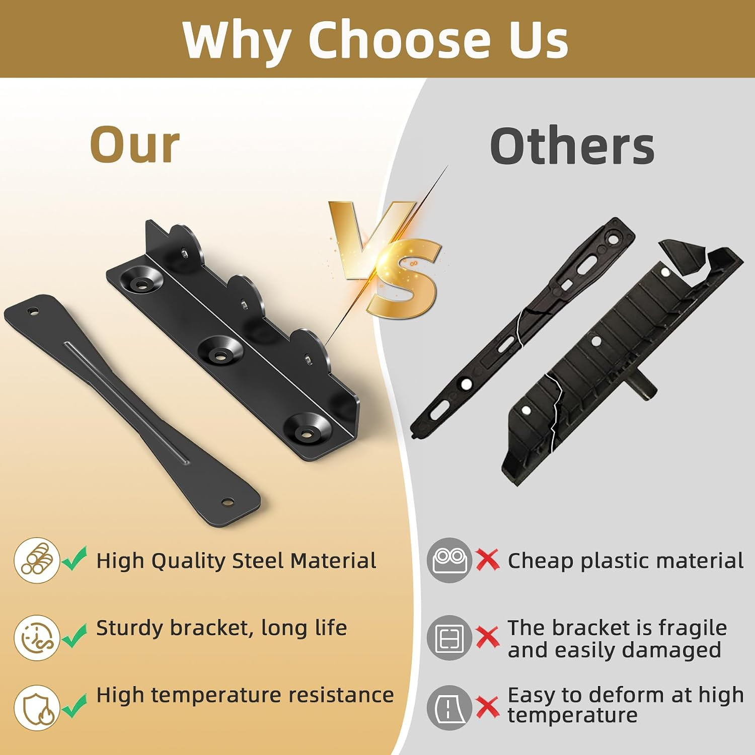 Metal Louver Bracket Kit,Deck Sunblind System Brackets,Flex Fence Louver System,