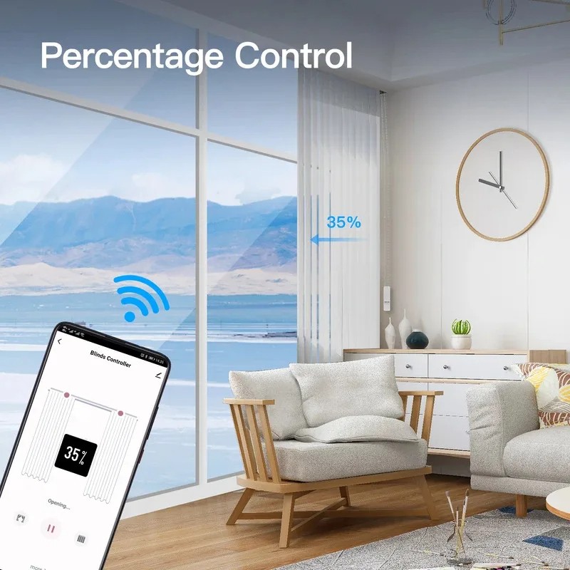 MOES Tuya WiFi、Zigbee Smart Motor Electric Chain Roller App via Alexa/Google