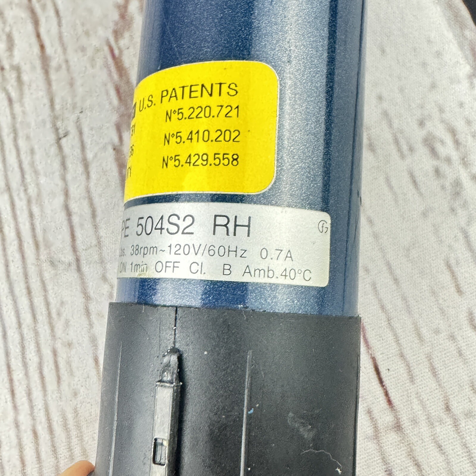 Somfy 504S2 RH 120v AC Roller Shade Motor – Used, Tested Working