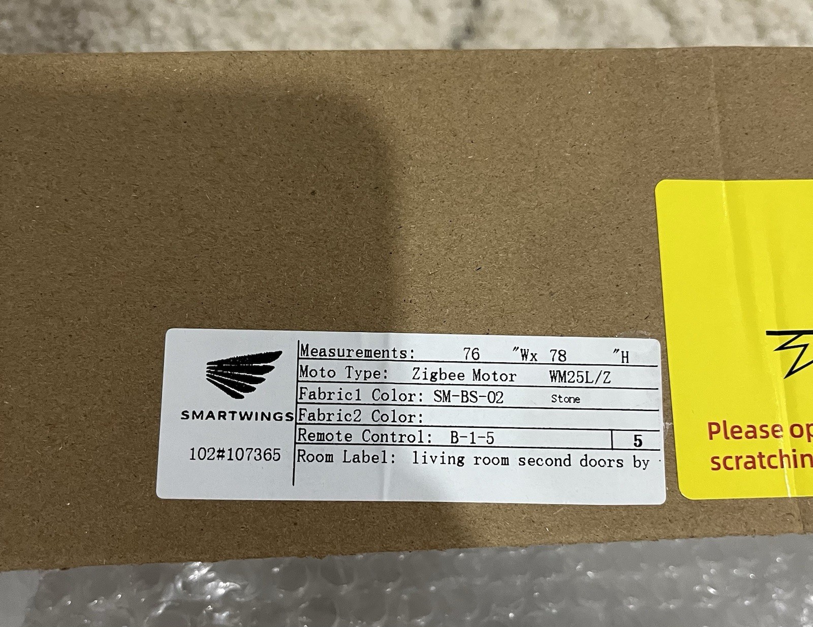SmartWings Motorized Roller Shades 100% Blackout Linen