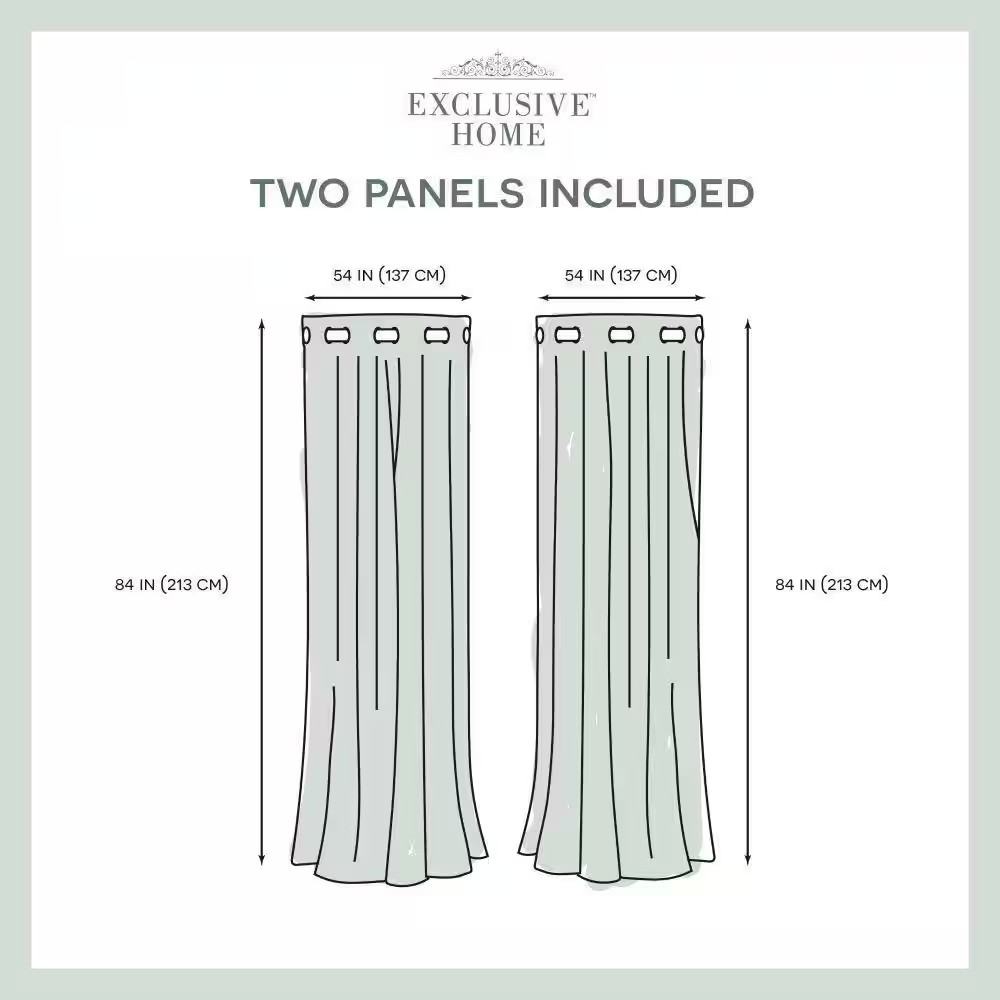 Chateau Dove Grey Stripe Light Filtering Grommet Top Curtain, 54 In. W X 84 In.