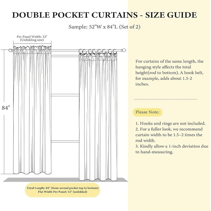 Velvet Blackout Curtains Adjustable Length Sound Dampening Light Blocking Panels