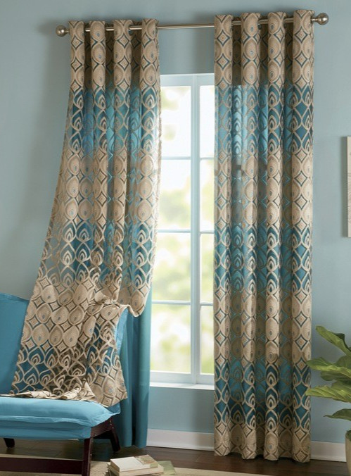 48″ w x 84″ each Gemma Grommet 2-Panels Window Drapes from Seventh Avenue new