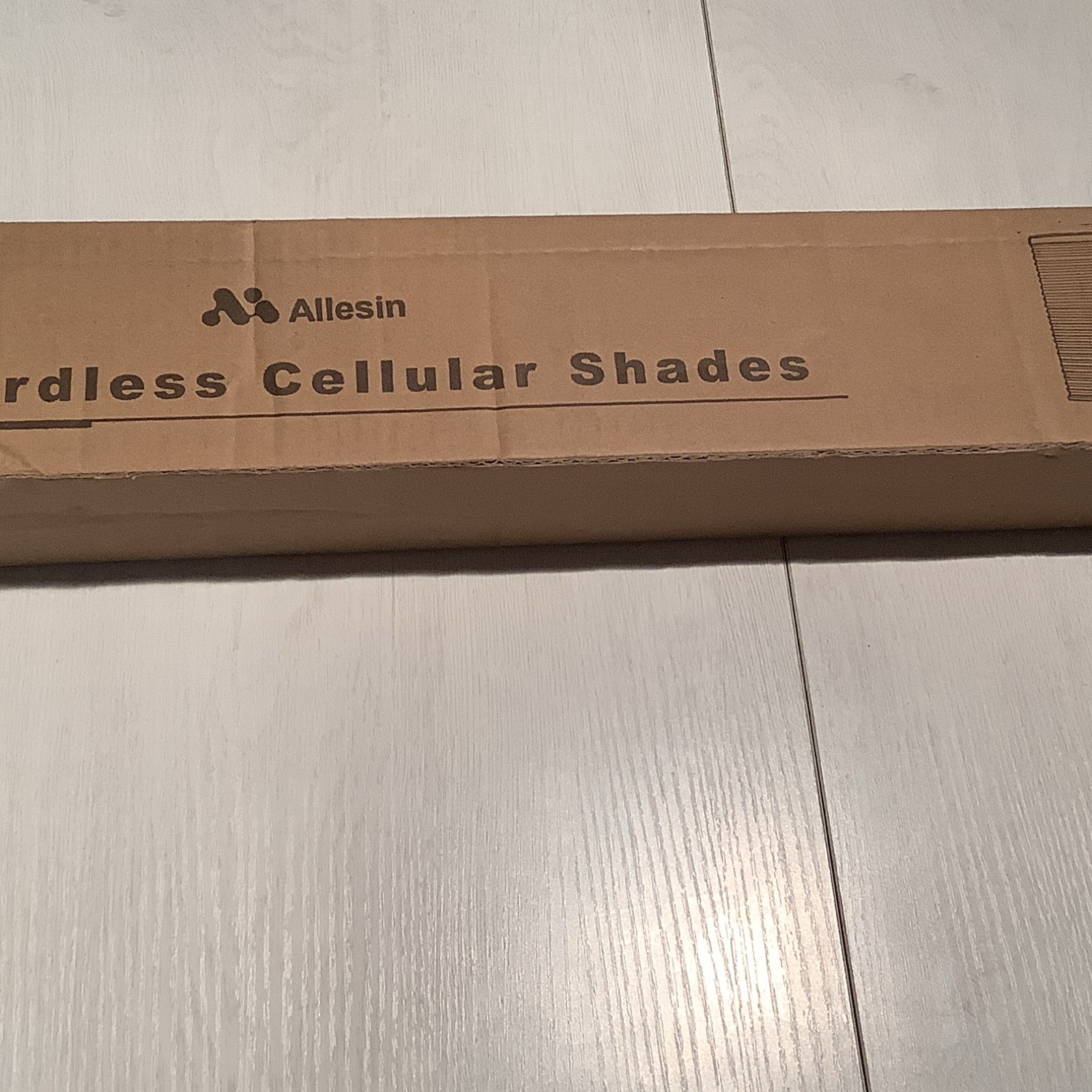 Allesin Cordless Blackout Cellular Blinds Gray Fabric Window Frame Mount 32×64