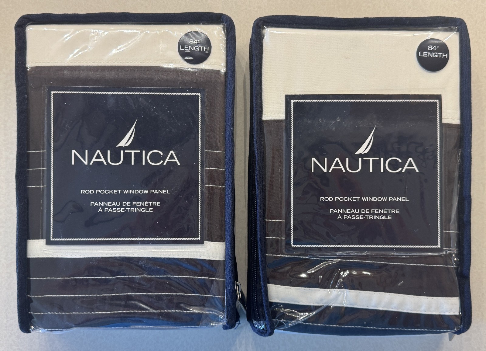 2x Packs NAUTICA Home Window Panels 42″ x 84″ (NEW, FACTORY SEALED)
