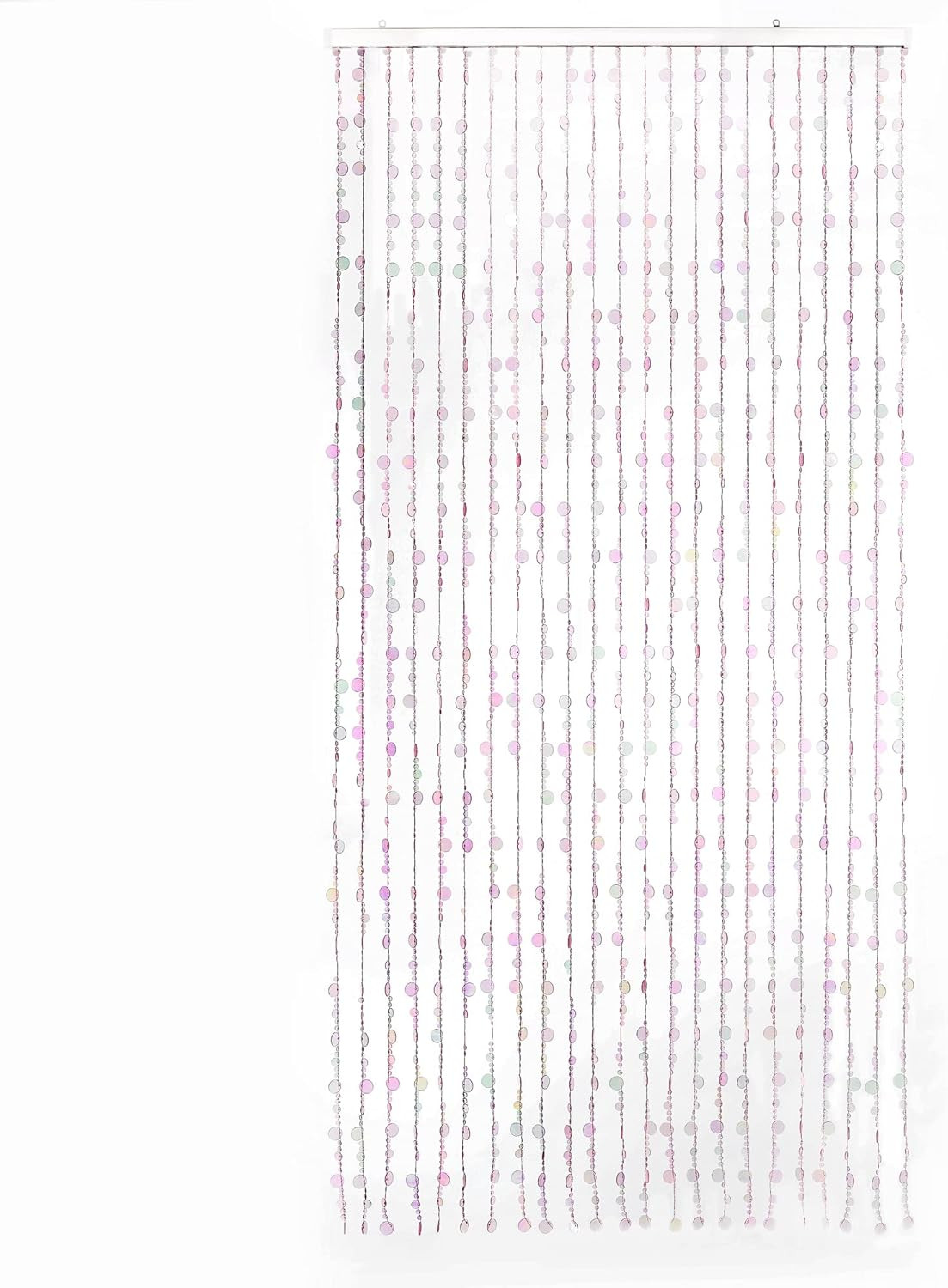 Pink Iridescent Bubble Beaded Curtains for Doorway & Party Decor 3ft x 6ft