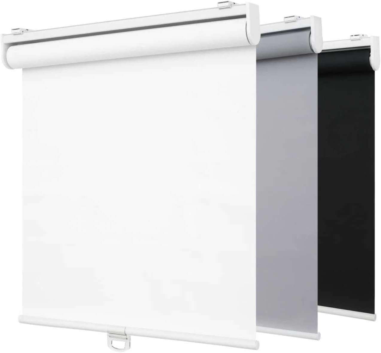 100% Blackout Cordless Roller Shades, 50″ W x 72″ H, White
