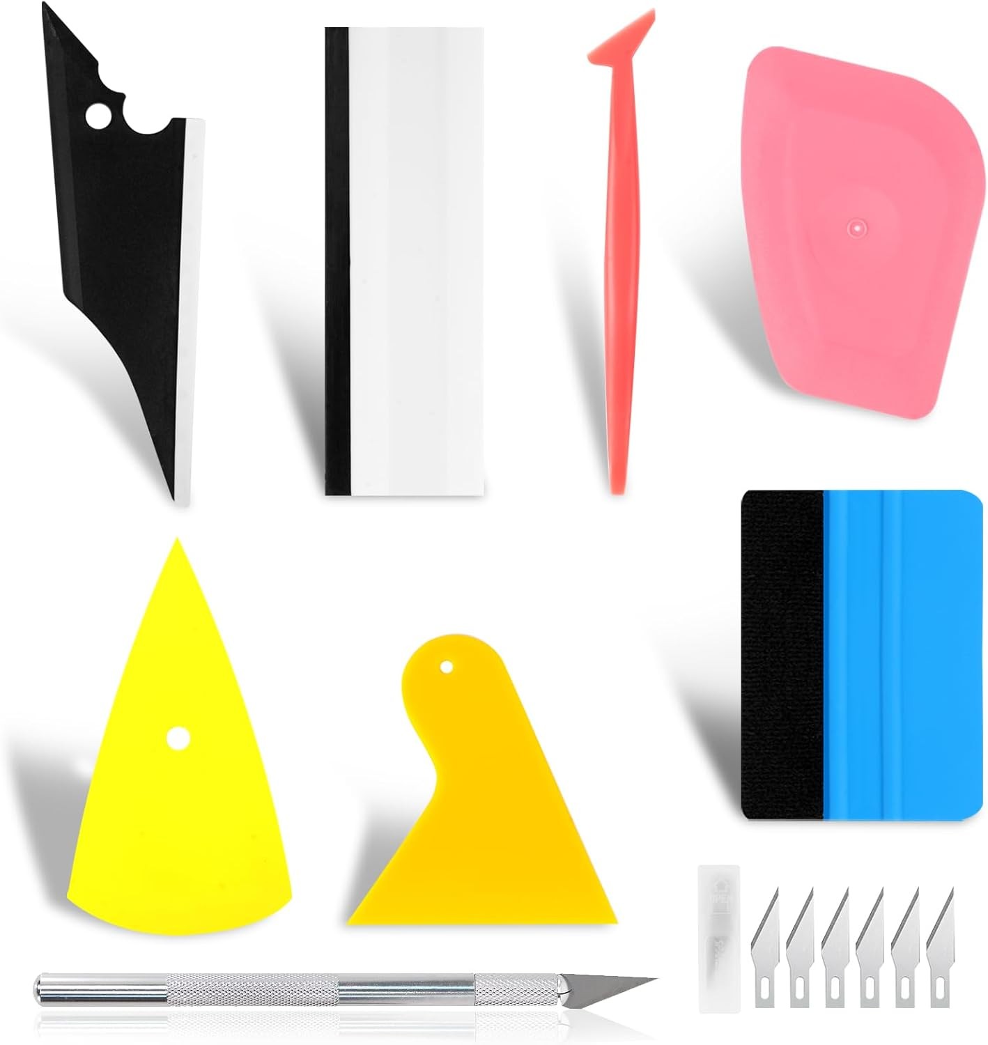 Professional 8-Piece Car Window Tint & Vinyl Wrap Tool Kit, Auto Glass Film