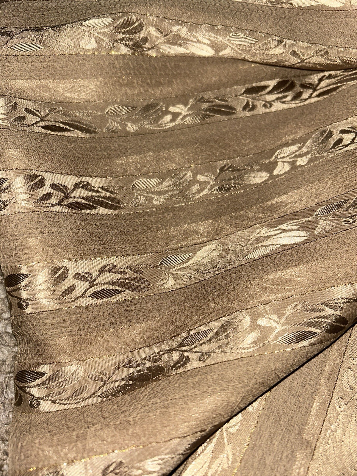 Croscill Gold Pole Top Panels Pair 40x 180 Metallic Thread Semi Sheer Elegant