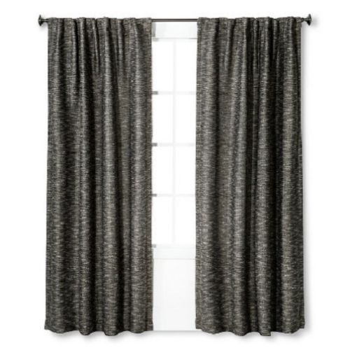 Threshold Radiant Gray Linen Tweed Window Panel