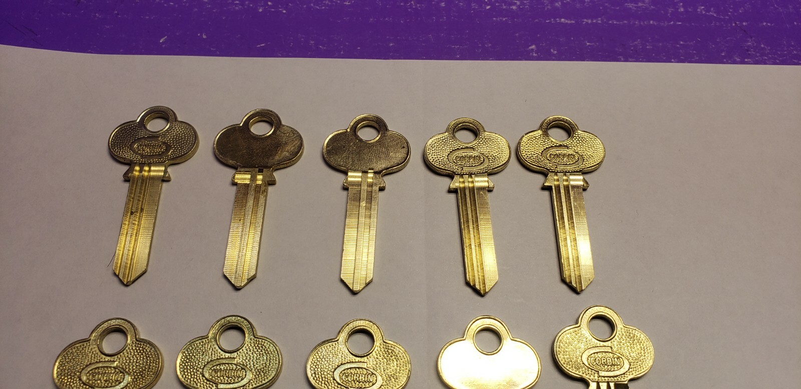 15 ASSORTED CORBIN X1-77-6 LOCKSMITH ORIGINAL CORBIN KEY BLANKS NEW OLD STOCK