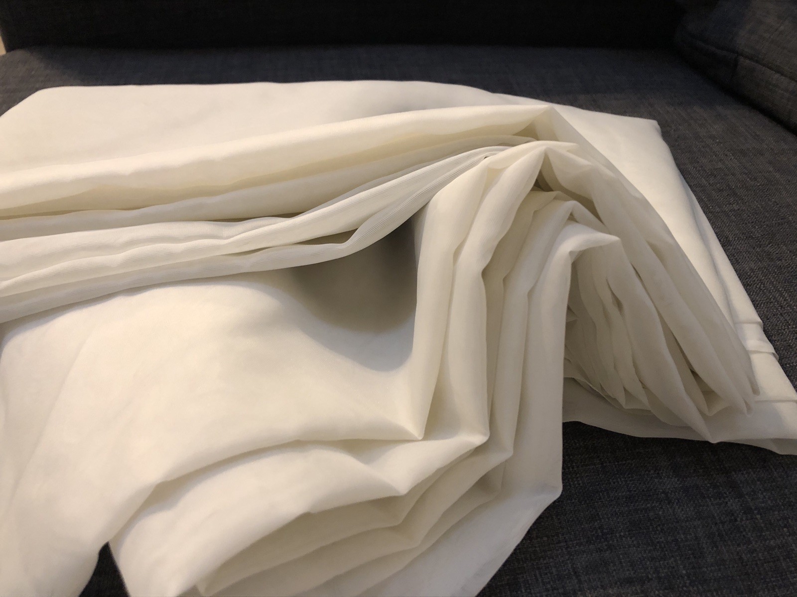 Curtain Scarf Cream/Off-White Sheer One Piece 52″ x 208″
