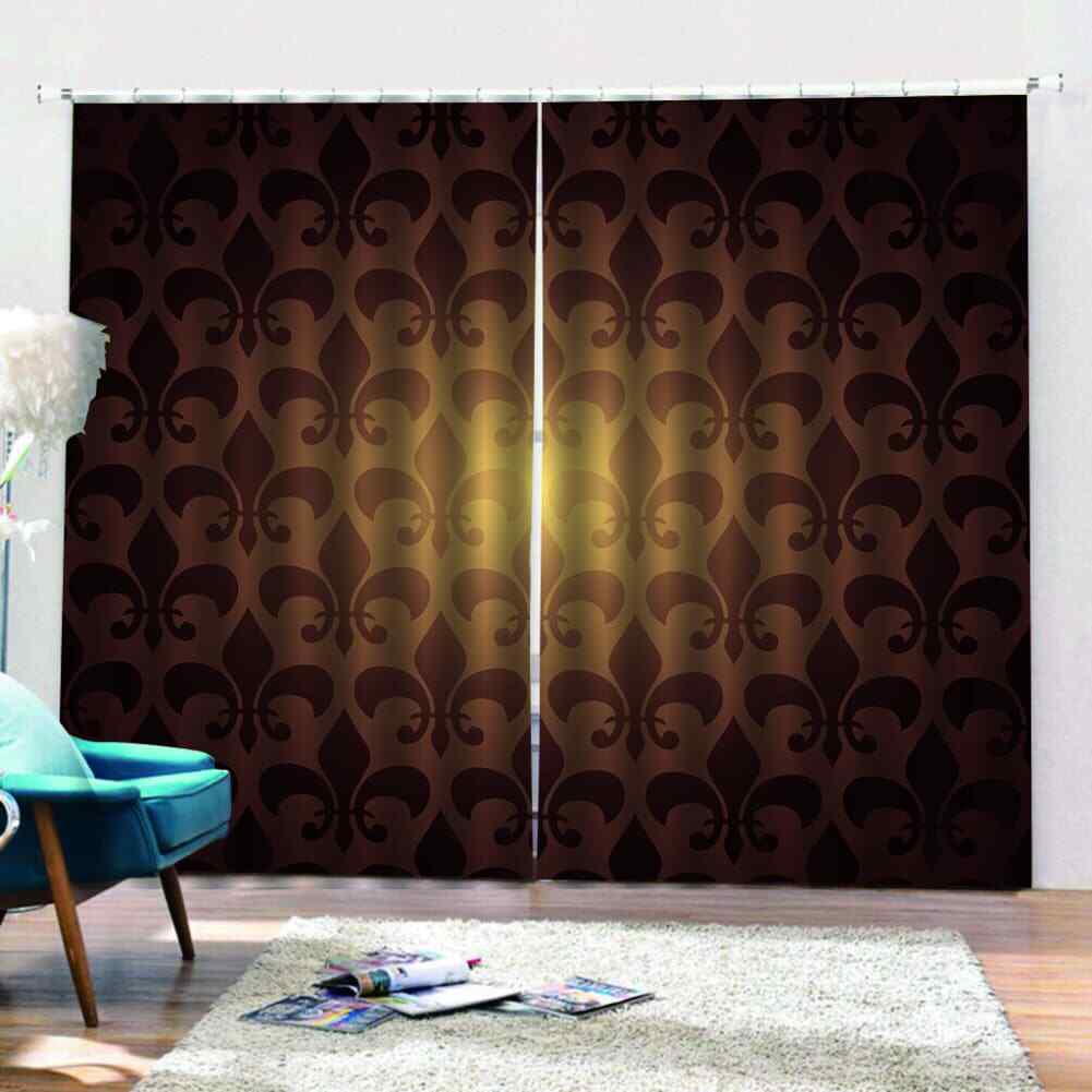 Weak but super powerful radiance Printing 3D Blockout Curtains Fabric Window