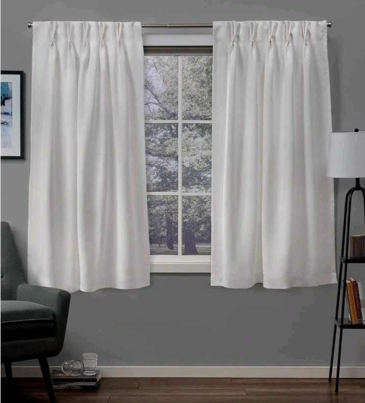 3PK~”Exclusive Home 2×26″X63″ Blackout Tab Top Curtain Panel Pair Vanilla Sateen