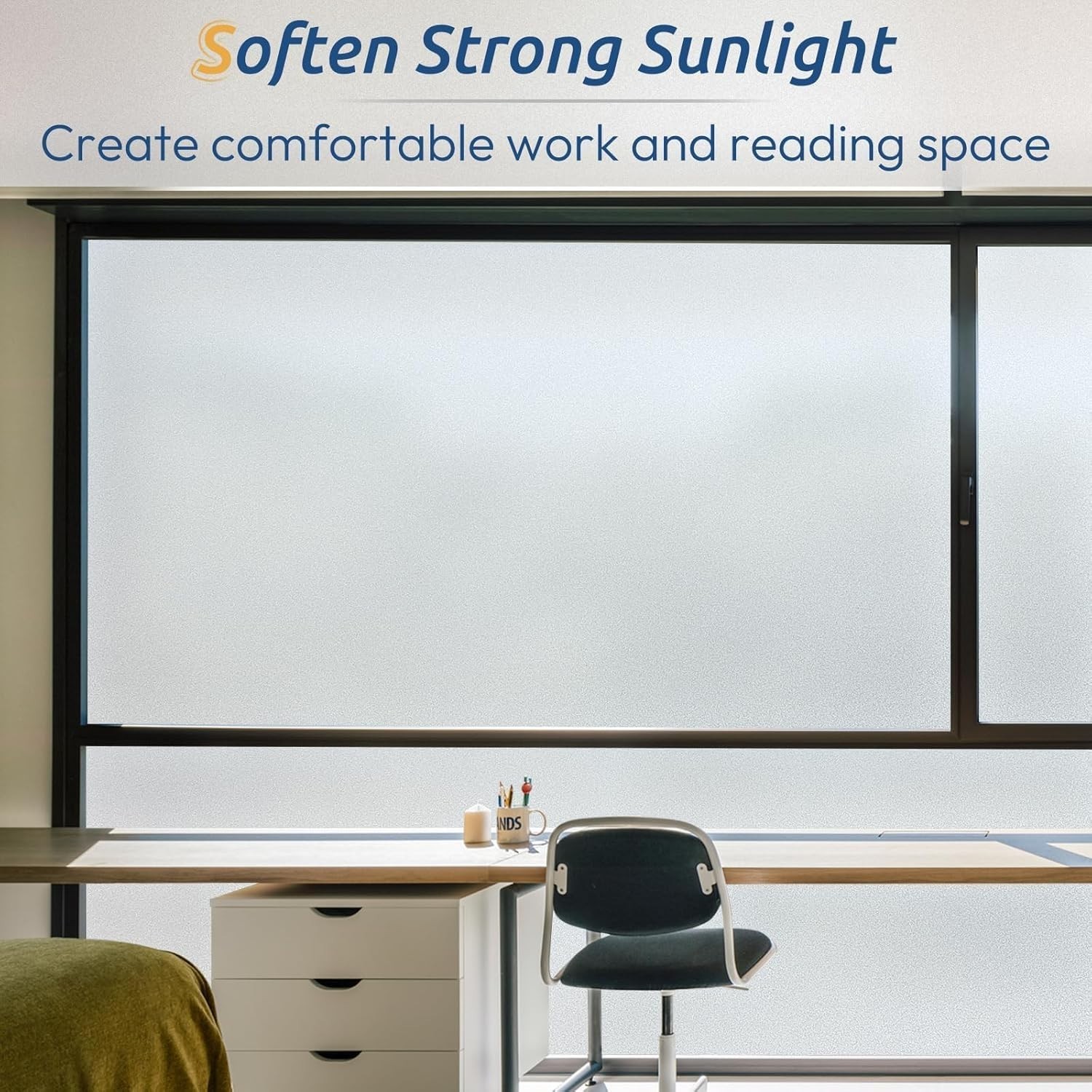 Removable Static Cling Window Film – Soft Light & UV Protection 17.5×78.7in