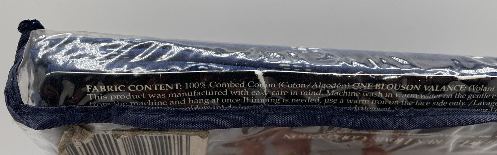VTG 1995 Ralph Lauren Home Collection Shelley Indigo Valance 84″x15″ Blue White