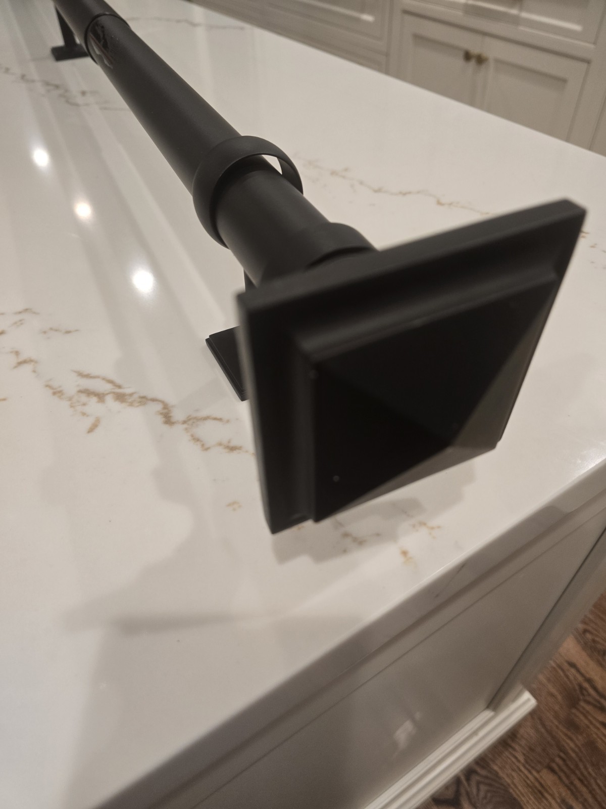 Restoration Hardware Easton Solid Brass Square Finial & Rod Set Black L 48- 88″