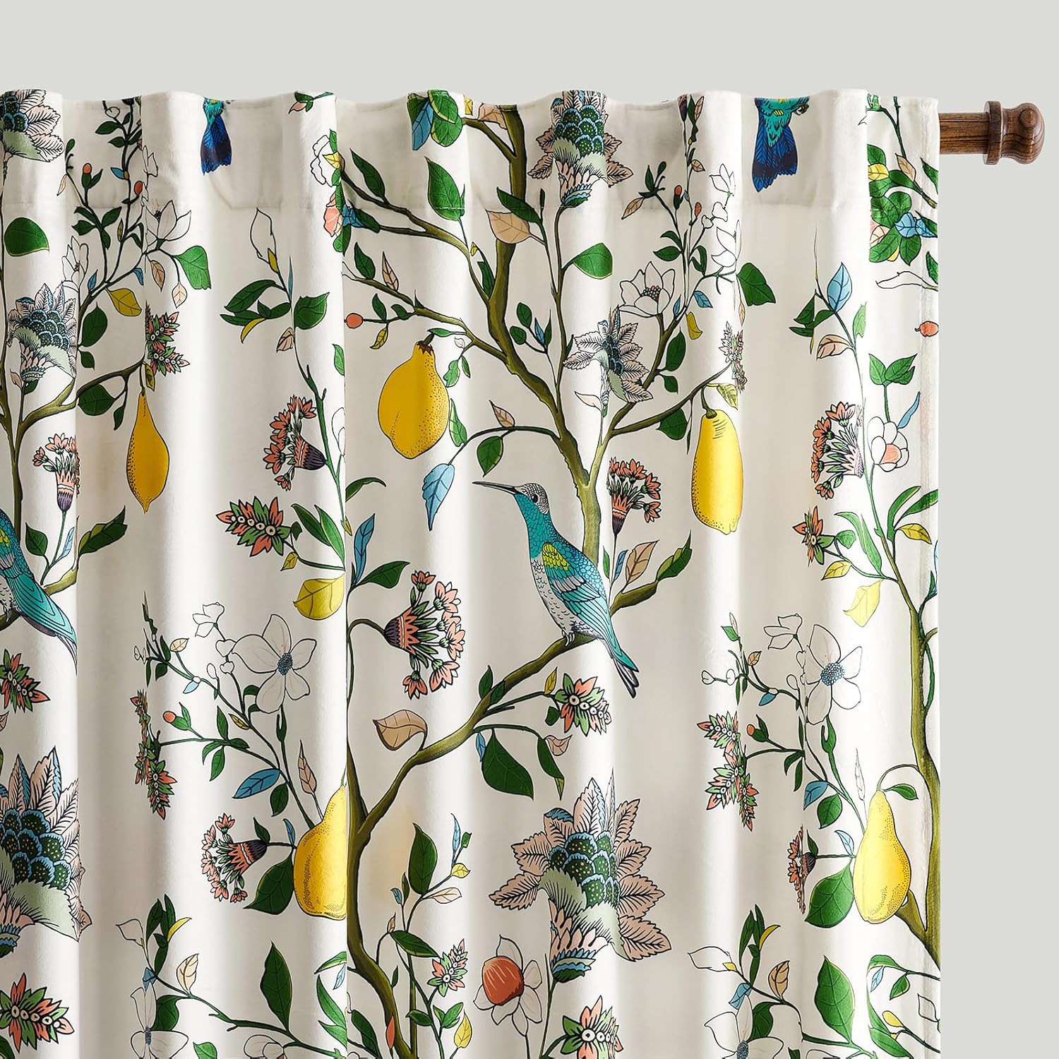 White Luxury Velvet Floral Curtains 84 Inches for Living Room Vintage Victorian