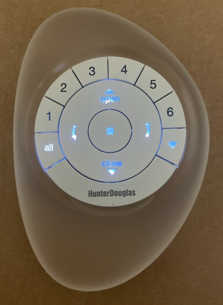 Hunter Douglas PowerView White Remote with Frost Pebble Gen 2