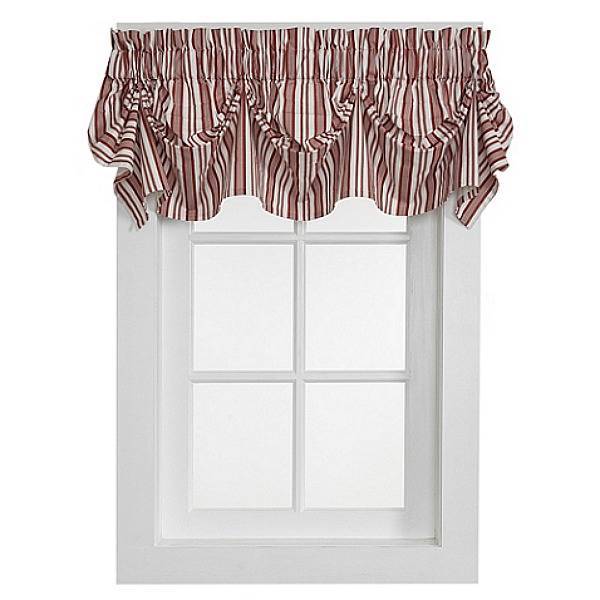 NEW Gabrielle 16-Inch Tucked Pleated Curtain Valance in Rust color 70″ W x 16″ L