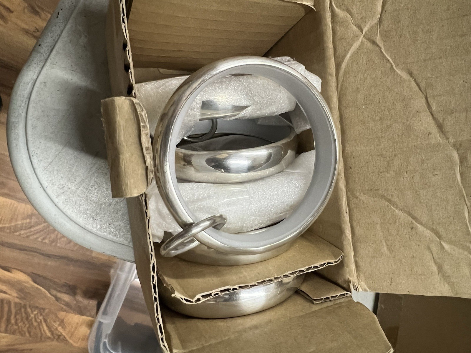 6 Pack Restoration Hardware Estate Drapery Loop Rings Large 1 3/4″ Rod Silver