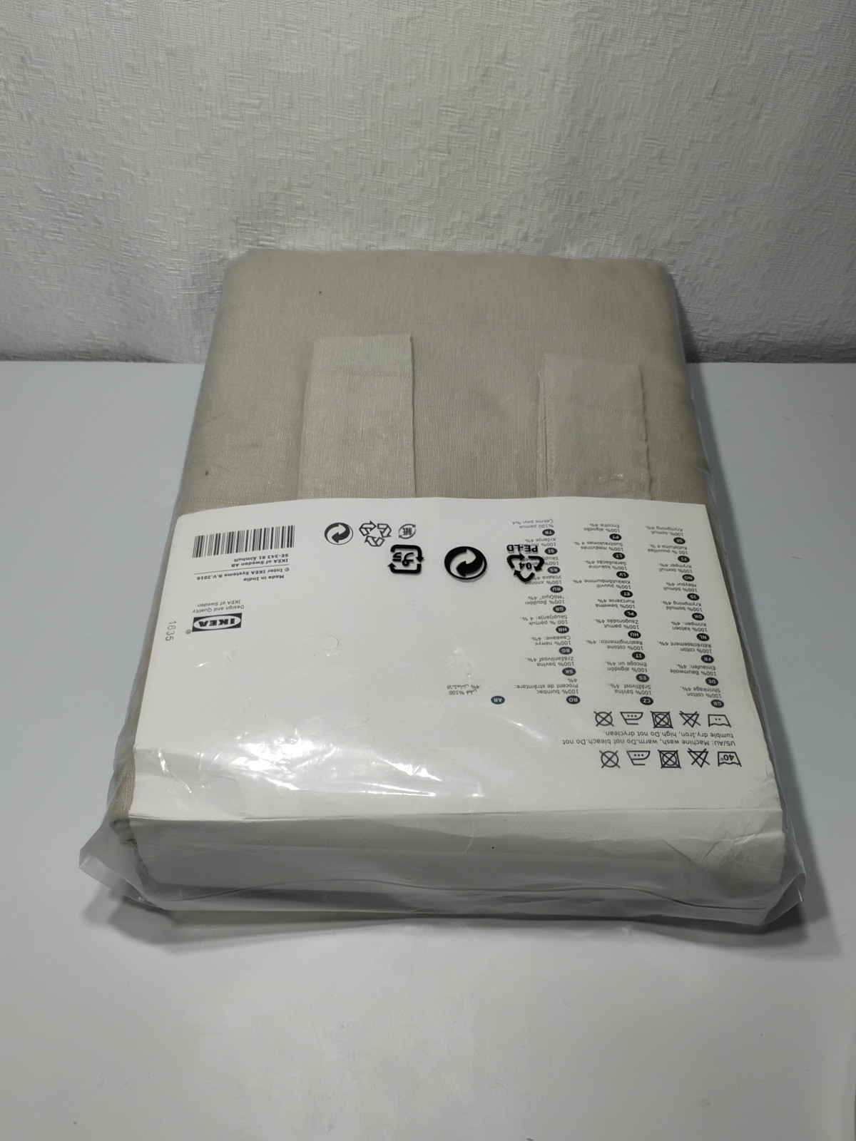New Sealed Pair IKEA Beige LENDA Curtains 55×118″ Discontinued 300.901.17