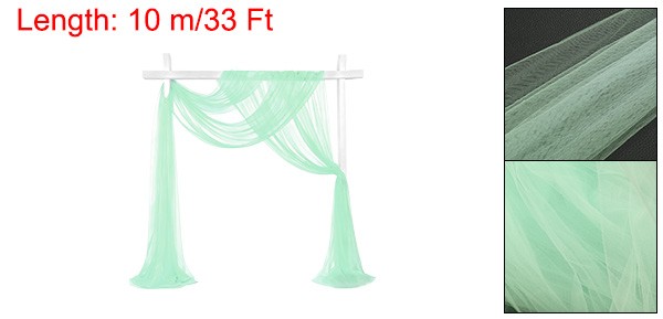 Wedding Arch Draping Fabric 32”x33Ft Sheer Drapes Chiffon Fabric Pale Green