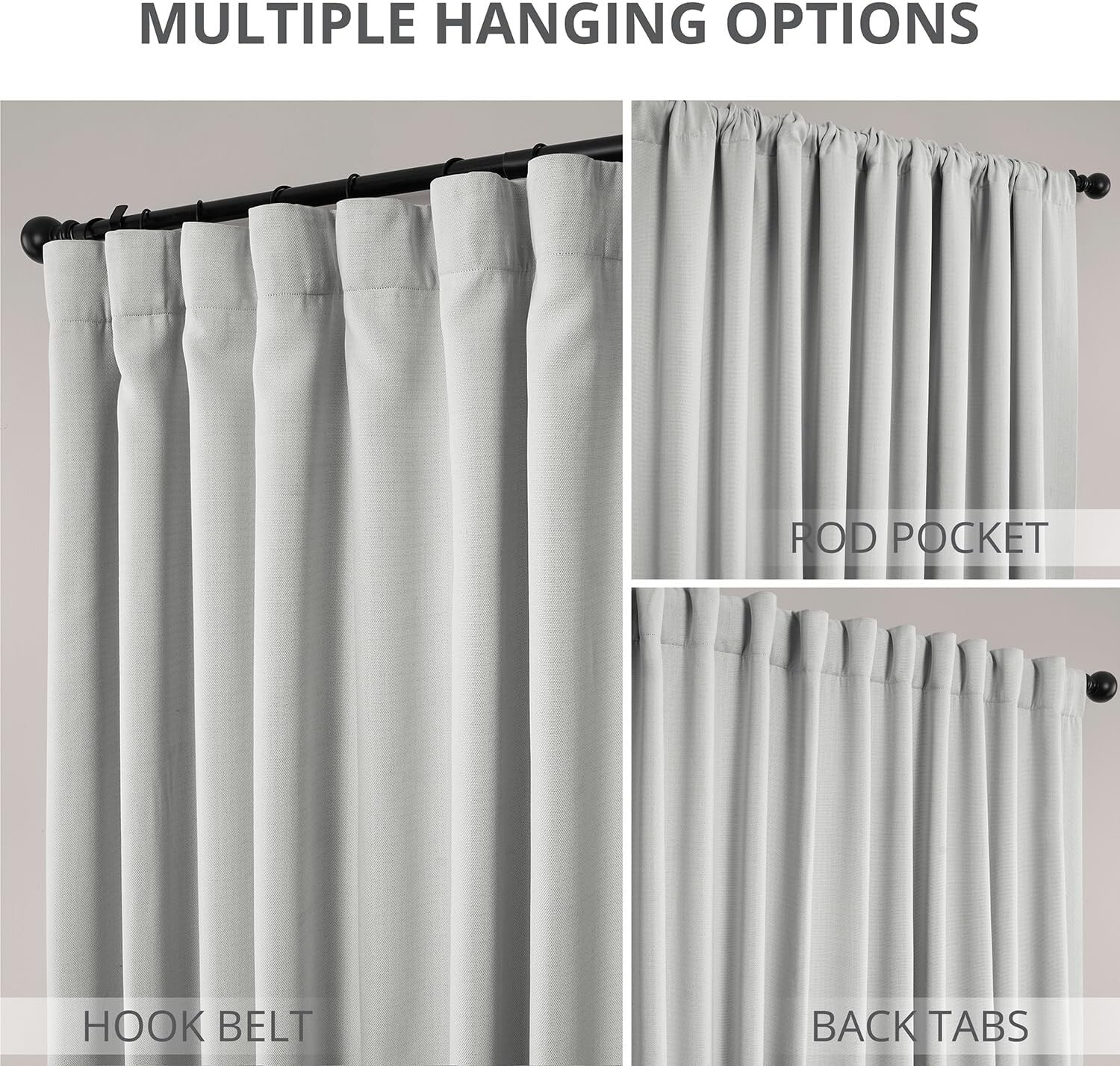 1 Panel Oyster 84″L x 100″W Linen Darkening Curtains For Bedroom Living Room