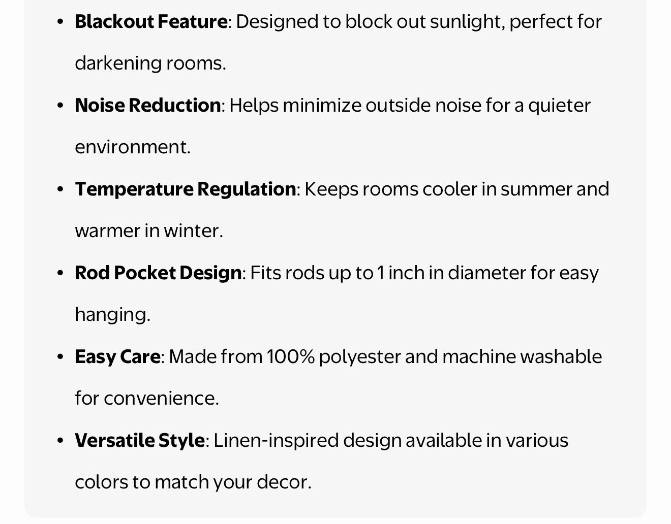 Mainstays Iris Linen Look 100% Blackout Curtain 1 Panel, Gray, 37″W x 84″L
