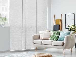 Adjustable Sliding Panel Track Window Blinds 45.8″- 86″ W x 96″ H, Extendable