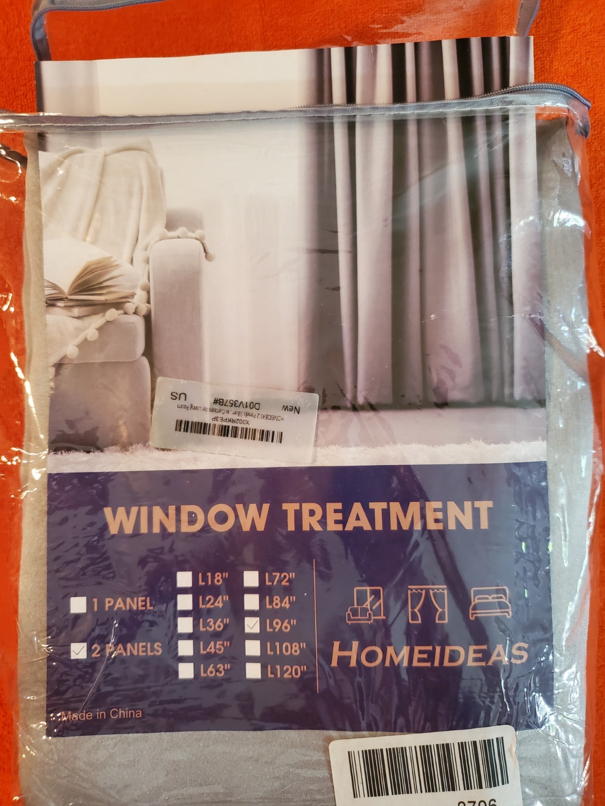 Blackout Curtains for Bedroom 96 Inch Long 2 Panels Set light Gray
