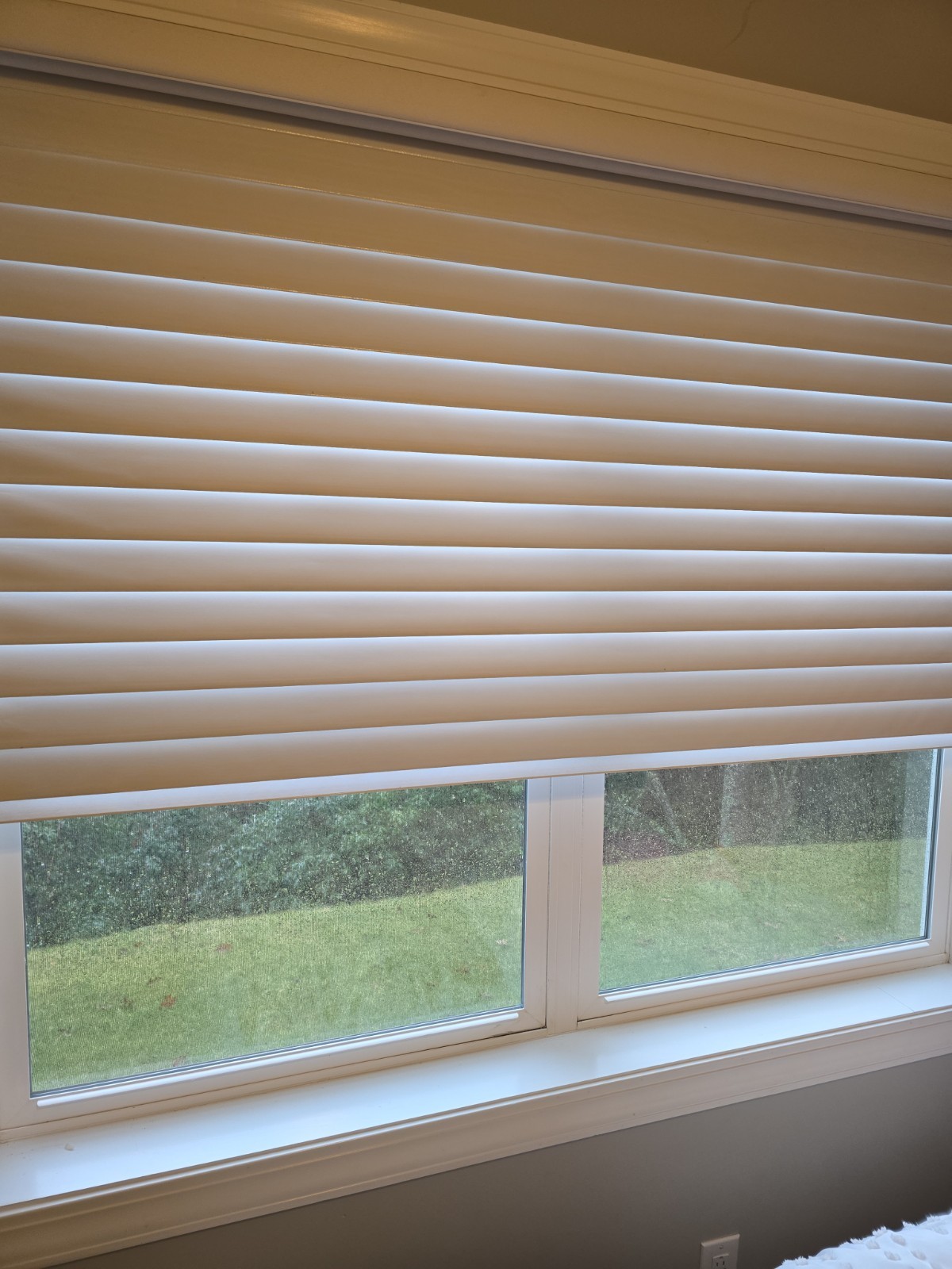 Satin Sheer Shading Blinds – Arctic Ice Color — Pair/ 2 Blinds