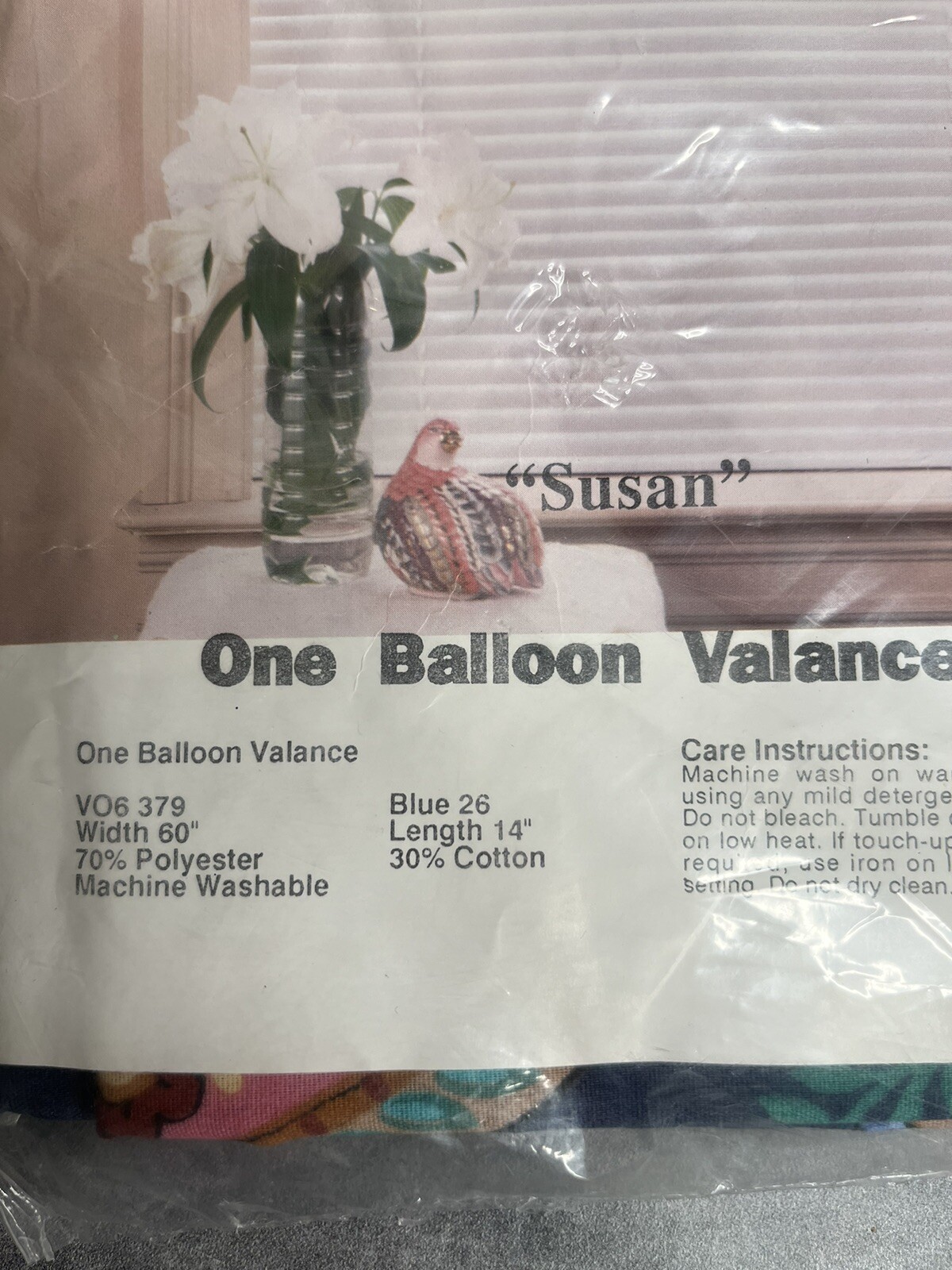 Vintage Balloon Valance Susan Polyester Cotton Blend